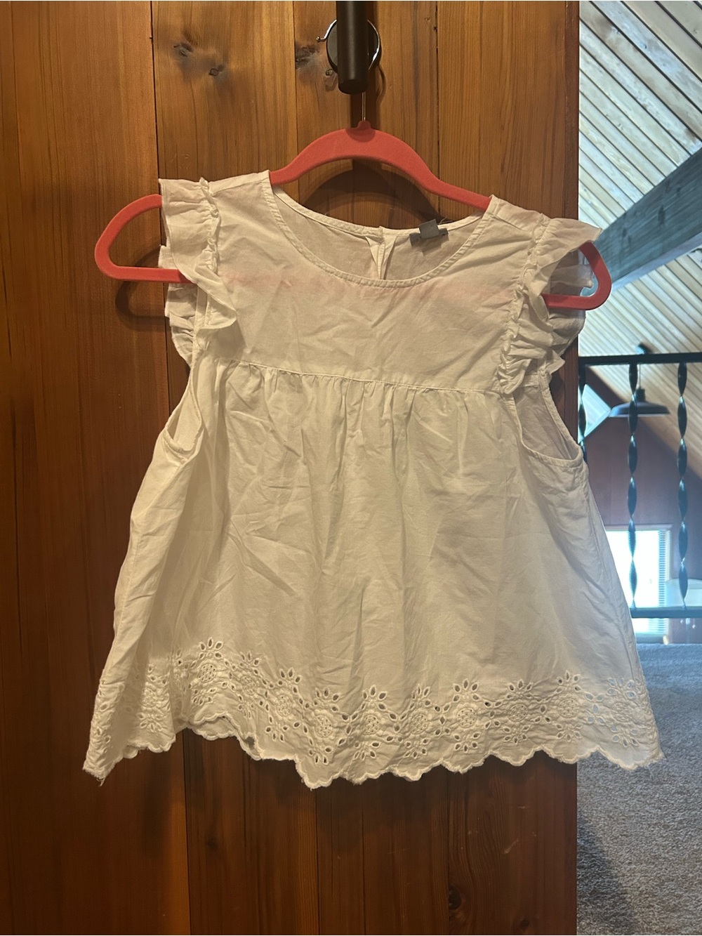 Aerie Babydoll white eyelet top